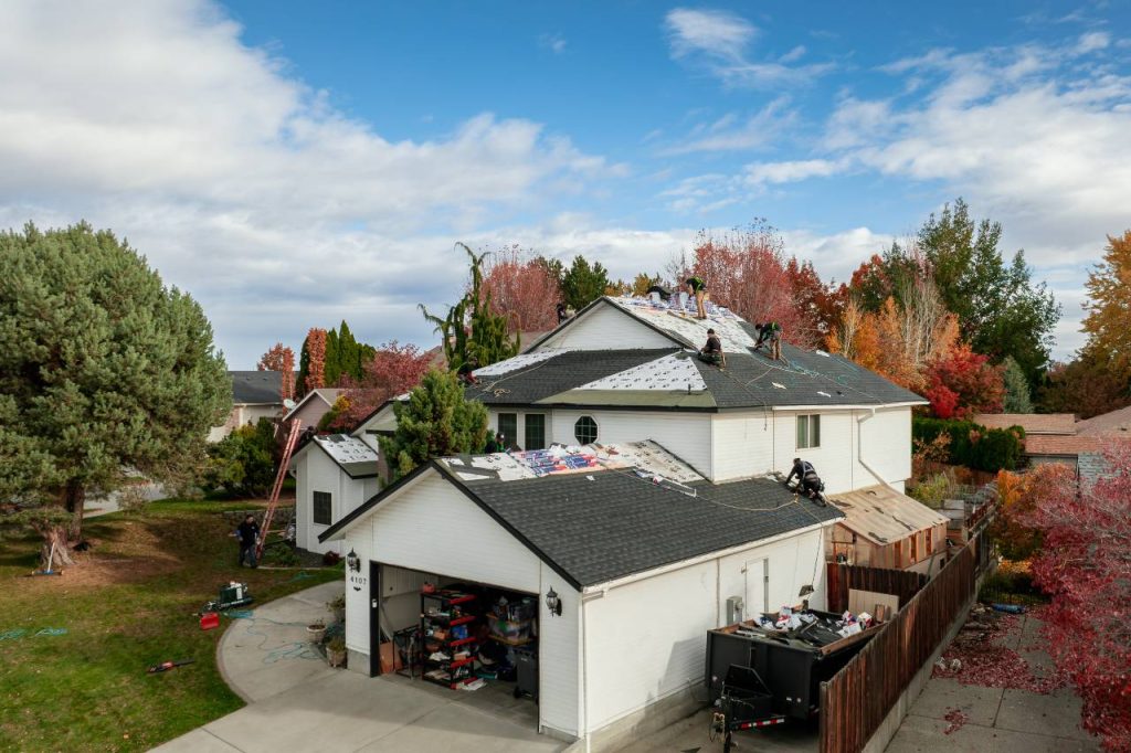 exterior view of a home for a roof installation or repairs